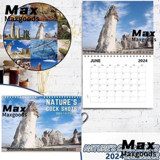 Maxg ปฏิทินแขวนผนัง กระดาษ รูปเห็ด สร้างสรรค์ ของขวัญปี 2024