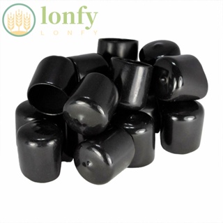 Lonfy ฝาครอบท่อสกรูไวนิล PVC พลาสติก ทรงกลม 50 ชิ้น