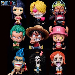 โมเดลฟิกเกอร์ One Piece Luffy Zoro Chopper Ace ขนาดใหญ่ สําหรับตกแต่งรถยนต์