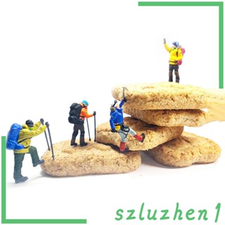 [Szluzhen1] ตุ๊กตาฟิกเกอร์ 1:87 ขนาดเล็ก หลากสี สําหรับปีนเขา 4 ชิ้น