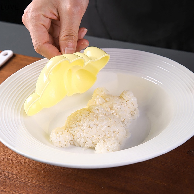 LO การ์ตูนหมีเด็กข้าว Maker แม่พิมพ์ Onigiri แม่พิมพ์ 3D กล่องเบนโตะซูชิครัวเครื่องมือ Gadgets Sanwich ตกแต่งเครื่องตัดของขวัญ SG