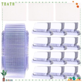 Teath แท็บโฟลเดอร์พลาสติก PVC แบบใส ทนทาน สําหรับแขวนเอกสาร 200 ชุด