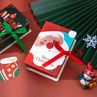 [Interesting] ถุงขนมคริสต์มาส รูปหนังสือ Merry Christmas ซานต้าคลอส ของขวัญ สําหรับตกแต่งบ้าน ปาร์ตี้คริสต์มาส ปีใหม่