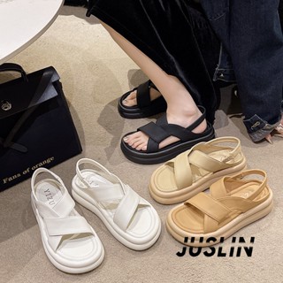 JUSLIN   รองเท้าแตะผู้หญิง ส้นแบน ใส่สบาย สไตล์เกาหลี รองเท้าแฟชั่น 2023 ใหม่  ทันสมัย ทันสมัย Stylish Chic B98G1Q8 37Z230910