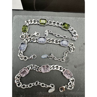 0931YWTS Weiweian Pink Purple Green Three-Color Summer Color Rock Candy Bracelet Saturn Pattern Punk European and American Retro Fashion Hand Jewelry GFLB