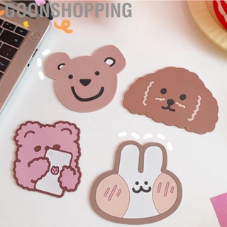 Goonshopping Drinks Cup Coaster Silicone Cartoon  Cute Lightweight Prevent Sliding Colorful Mat