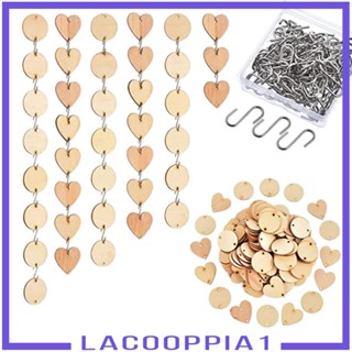 [Lacooppia1] จี้ไม้ ลายคริสต์มาส สําหรับตกแต่งบ้าน ออฟฟิศ 120 ชิ้น