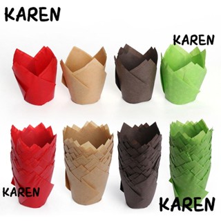 Karen ถ้วยมัฟฟิน สีแคนดี้ สําหรับห่อช็อคโกแลต 50 ชิ้น