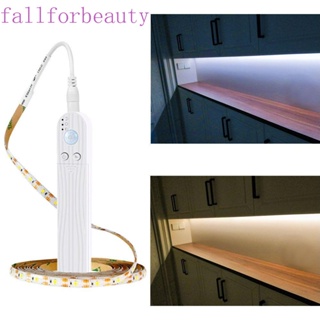 Fallforbeauty แถบไฟเซนเซอร์ตรวจจับการเคลื่อนไหว DC5V แบบบางพิเศษ ความหนาแน่นสูง สําหรับตกแต่งโต๊ะ ตู้รองเท้า