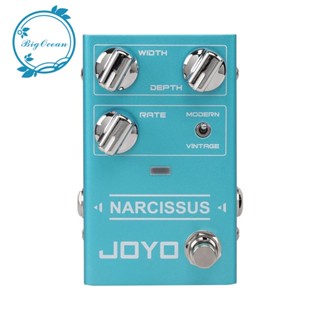 Joyo แป้นเหยียบวงจร R-22 NARCISSUS กึ่งอะนาล็อก สีฟ้าเข้ม สไตล์วินเทจ สําหรับกีตาร์ไฟฟ้า 1 ชิ้น