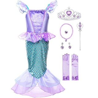 [0717]JHLQ-COS-G New Mermaid Princess Dress Halloween Costume for Girls Jumpsuits Childrens Performance Wear girl  princess dress  KP2X