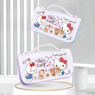 SANRIO Kt กระเป๋าดินสอ ขนาดใหญ่ จุของได้เยอะ แบบพกพา ลายการ์ตูนซานริโอน่ารัก สวยงาม สําหรับนักเรียน