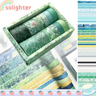 SOLIGHTER ม้วนเทปสติกเกอร์ สําหรับตกแต่งสมุดภาพ 12 ม้วน/ชุด