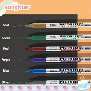 SOLIGHTER ปากกาเมทัลลิก กันน้ํา สําหรับทํางานศิลปะ งานฝีมือ