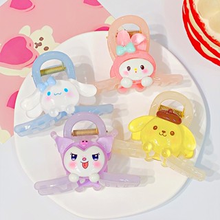 Sanrio Kuromi Cinnamoroll My Melody Pompompurin SpongeBob Patrick Star กิ๊บติดผม ลายการ์ตูนฉลามน่ารัก (4)