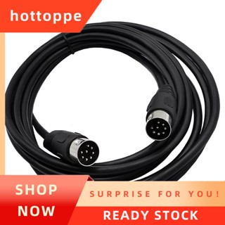 【hottoppe】8 Pin Din Male to Male อะแดปเตอร์สายเคเบิ้ลเสียงลําโพง สําหรับ Surveillance Automotive Computers Television Precision 5M