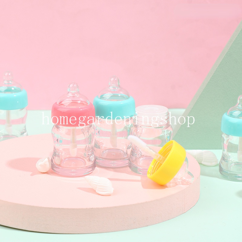 ขวดพลาสติกเปล่า ทรงขวดนม ขนาด 5 มล. สําหรับใส่ลิปสติก ลิปกลอส DIY