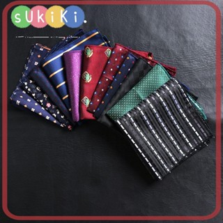 Sukiki ผ้าเช็ดหน้าผู้ชาย ลายดอกไม้ Paisley Pocket square Hankies