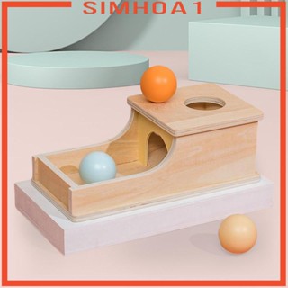 [Simhoa1] Montessori กล่องถาวรวัตถุ พร้อมถาด และลูกบอล 3 ลูก สําหรับเด็กผู้ชาย และเด็กผู้หญิง