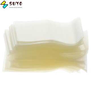 Suyo แถบหด PVC โลหะ 2.16*2.36 นิ้ว 5.5*6 ซม. แบบใช้แล้วทิ้ง สําหรับขวดเครื่องสําอาง ขวดโหลพลาสติก ดีบุก มาสัน 400 ชิ้น