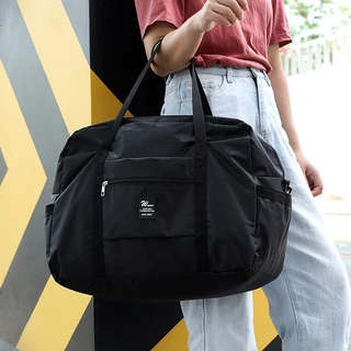 【COD】กระเป๋าพับได้สอดคันชักได้ กระเป๋าสัมภาระ กระเป๋าเสื้อผ้า Travel Bag