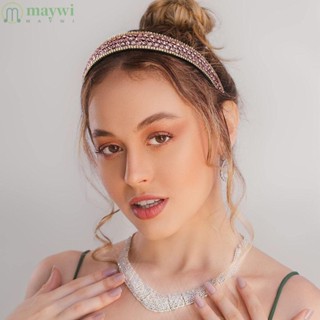 Maywi ที่คาดผม ประดับเพชรคริสตัล พลอยเทียม 10 สี แฟชั่น สําหรับของขวัญวันเกิด วันหยุด