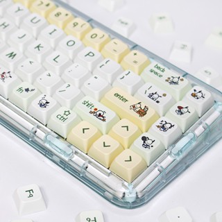 Keycap ปุ่มกดคีย์บอร์ด Pachacco ลายการ์ตูนสุนัขน่ารัก 135 คีย์ XDA