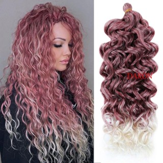 Daron Hawaii Afro Curl, Ombre Natural Ocean Wave Braid, เครื่องประดับผมถักเปียสังเคราะห์ สําหรับผู้หญิง