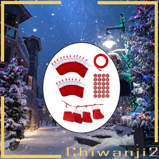 [Chiwanji2] ถุงเท้าใส่ปฏิทิน 24 ชิ้น สําหรับตกแต่งเตาผิง คริสต์มาส