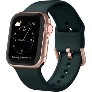 สายนาฬิกาข้อมือซิลิโคน แบบนิ่ม สไตล์สปอร์ต สําหรับ iWatch SE 40 มม. 44 มม. Ultra 49 มม. 41 45 38 42 มม. iWatch Series 3 4 5 6 7 8 SE