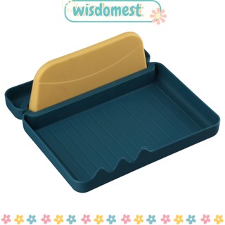Wisdomest ชั้นวางไม้พาย ฝาระบายน้ํา อเนกประสงค์ สีตัดกัน สําหรับเคาน์เตอร์
