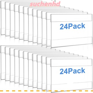 Suchenhd กรอบป้ายอะคริลิค แนวนอน แบบติดผนัง ไม่มีเจาะ พลาสติก 24 แพ็ค 24 แพ็ค