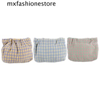 Mxfashione กระเป๋าเก็บเหรียญ ผ้าอนามัย ลายสก๊อต ขนาดเล็ก แบบพกพา สไตล์สร้างสรรค์ แฟชั่นฤดูใบไม้ผลิ สําหรับผู้หญิง