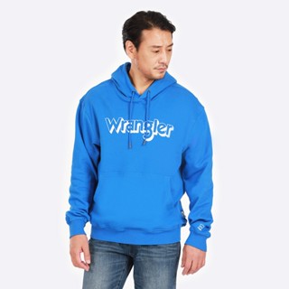 WRANGLER เสื้อคลุมฮู้ดดี้ผู้ชาย รุ่น WR S123MHODN10 สีฟ้า แรงเลอร์ เสื้อฮู้ดดี้ เสื้อฮู้ดดี้ผู้ชาย