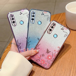 เคสโทรศัพท์ซิลิโคน TPU แบบนิ่ม ลายกลิตเตอร์ ประดับเพชรเทียม กันกระแทก สําหรับ Huawei Y9 Prime 2019