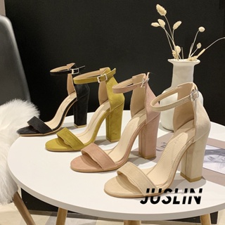 JUSLIN  รองเท้าส้นสูง รองเท้าแตะ รองเท้าส้นสูงผู้หญิง 2023 ใหม่  ins fashion สวย สไตล์เกาหลี B94G0H0 37Z230910