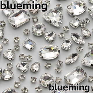 Blueming2 พลอยเทียมคริสตัล สีเงิน สําหรับทําเครื่องประดับ งานฝีมือ DIY 130 ชิ้น