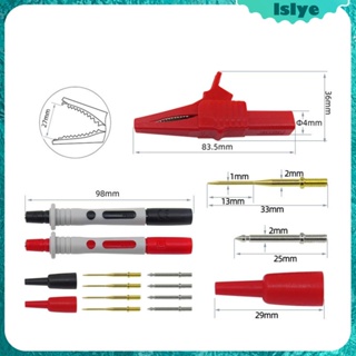 [Lslye] ชุดมัลติมิเตอร์ ตะกั่ว คลิปตะขอทดสอบ พร้อมคลิปปากจระเข้ ชุดโพรบทดสอบไฟฟ้า แม่นยํา