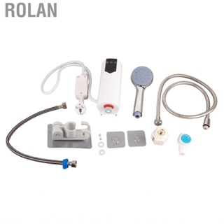 Rolan Mini Electric Water Heater DN15 Thread 5500W Thermostatic Instantaneous with Shower Head for Home