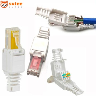 Sutee RJ45 CAT6 ปลั๊กเชื่อมต่อสายอีเธอร์เน็ต คริสตัล CAT6 RJ45 CAT6