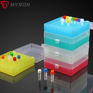 Myron กล่องเก็บของ โพลีโพรพีลีน PCR โปร่งแสง 100 ช่อง 5 ชิ้น 0.5 1.5 2.0 มล.