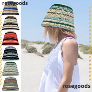 Rosegoods1 หมวกชายหาด หมวกลําลอง ลายทาง ญี่ปุ่น หมวกกันแดด