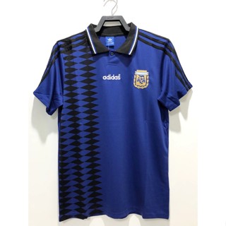 เสื้อกีฬาแขนสั้น ลายทีมชาติฟุตบอล Argentina 94 คุณภาพสูง สไตล์เรโทร