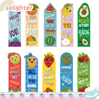 Solighter ที่คั่นหนังสือ ลายผลไม้ อาหาร 30 ชิ้น