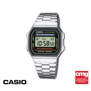 CASIO นาฬิกาข้อมือ CASIO รุ่น A-168WA-1Q วัสดุสเตนเลสสตีล สีเงิน