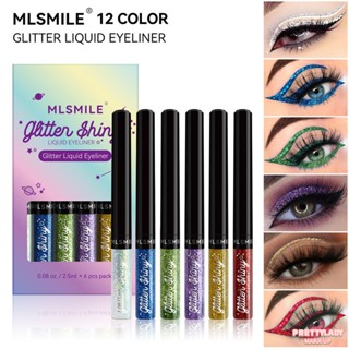MLSMILE Pearlescent Sequins Eyeliner Eye Shadow Stick สีติดทนนานสำหรับผู้เริ่มต้น Charming Liquid Eye Shadow Stick เงาและยาวนาน Full of Vitality Shiny Eye Makeup ♥ Dare to be Beautiful
