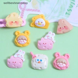 Seth กิ๊บติดผมเรซิ่น ลายการ์ตูนอนิเมะ Kawaii Ch Series สําหรับตกแต่งเคสโทรศัพท์ Diy 10 ชิ้น