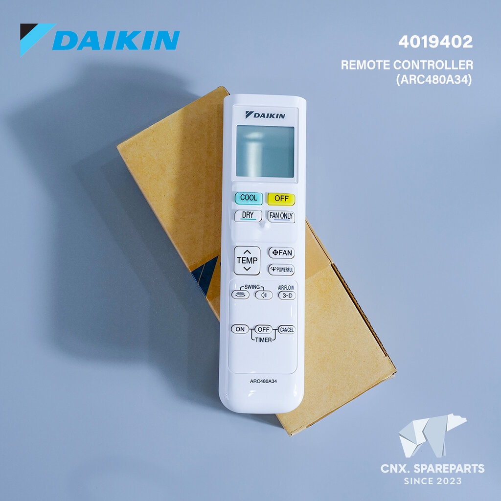 4019402 / ARC480A34 รีโมทแอร์ Daikin รีโมทแอร์ไดกิ้น ของแท้ศูนย์