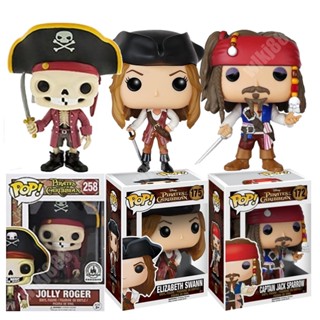 Funko โมเดลฟิกเกอร์ โจรสลัด 175 258 Elizabeth Swann Jolly Roger 172 Human Skeleton สําหรับตกแต่งห้อง