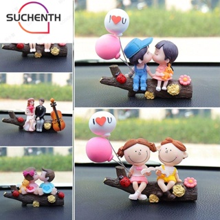 Suchenth คลิปน้ําหอม ลูกโป่งเรซิ่น รูปการ์ตูนอนิเมะจูบน่ารัก ของขวัญ สําหรับตกแต่งภายในรถยนต์